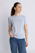 Madeleine Linen Tee - Kentucky Blue