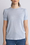 Madeleine Linen Tee - Kentucky Blue