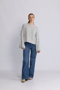 Lyza Sh Knit - Light Grey Melange