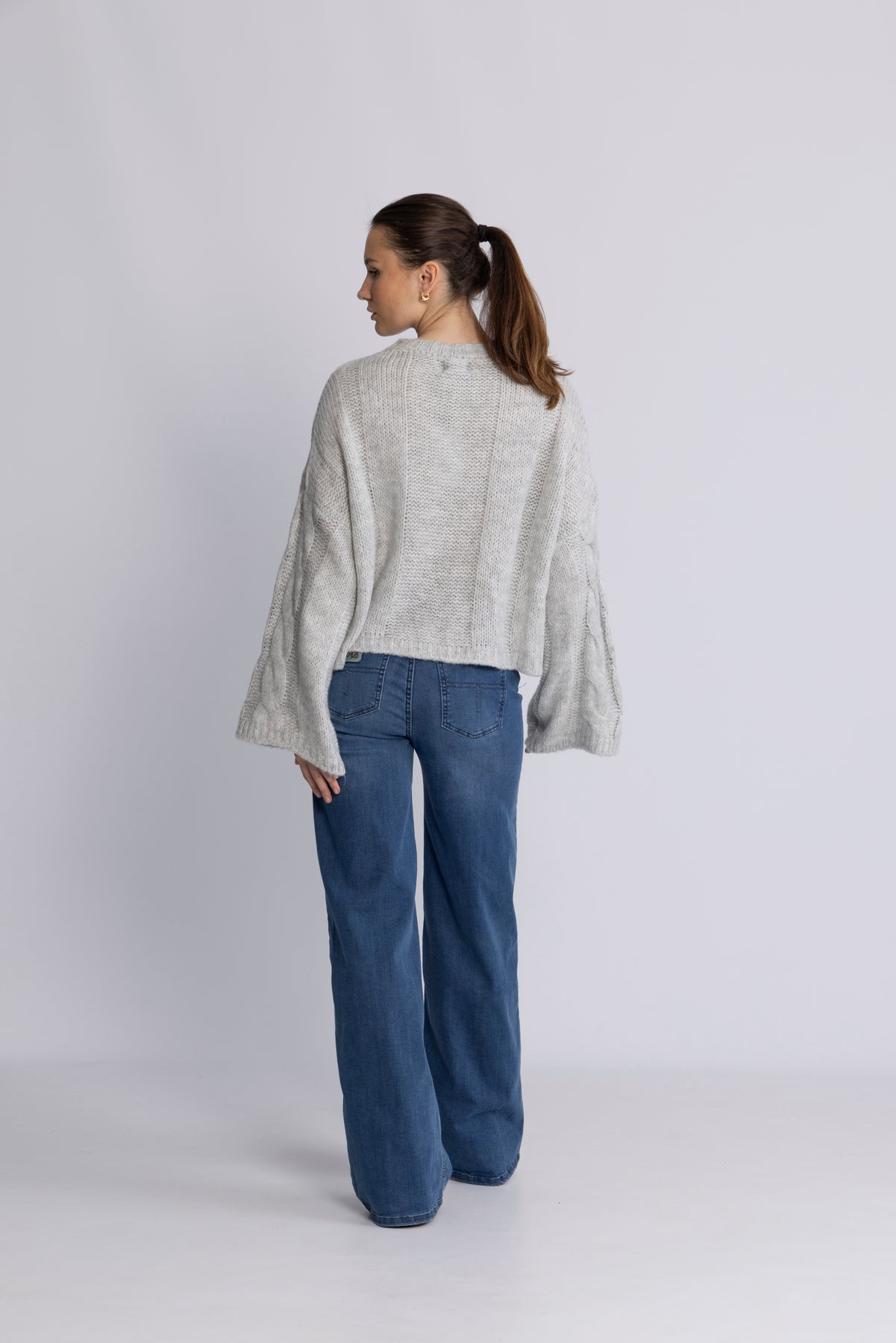 Lyza Sh Knit - Light Grey Melange