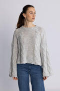 Lyza Sh Knit - Light Grey Melange