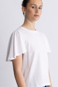 Beckie Organic Puff Tee - Bright White