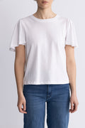 Beckie Organic Puff Tee - Bright White