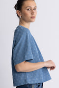 Prismcc Denim Ss Blouse - Denim Blue