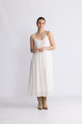 Amabel Strap Dress - Egret