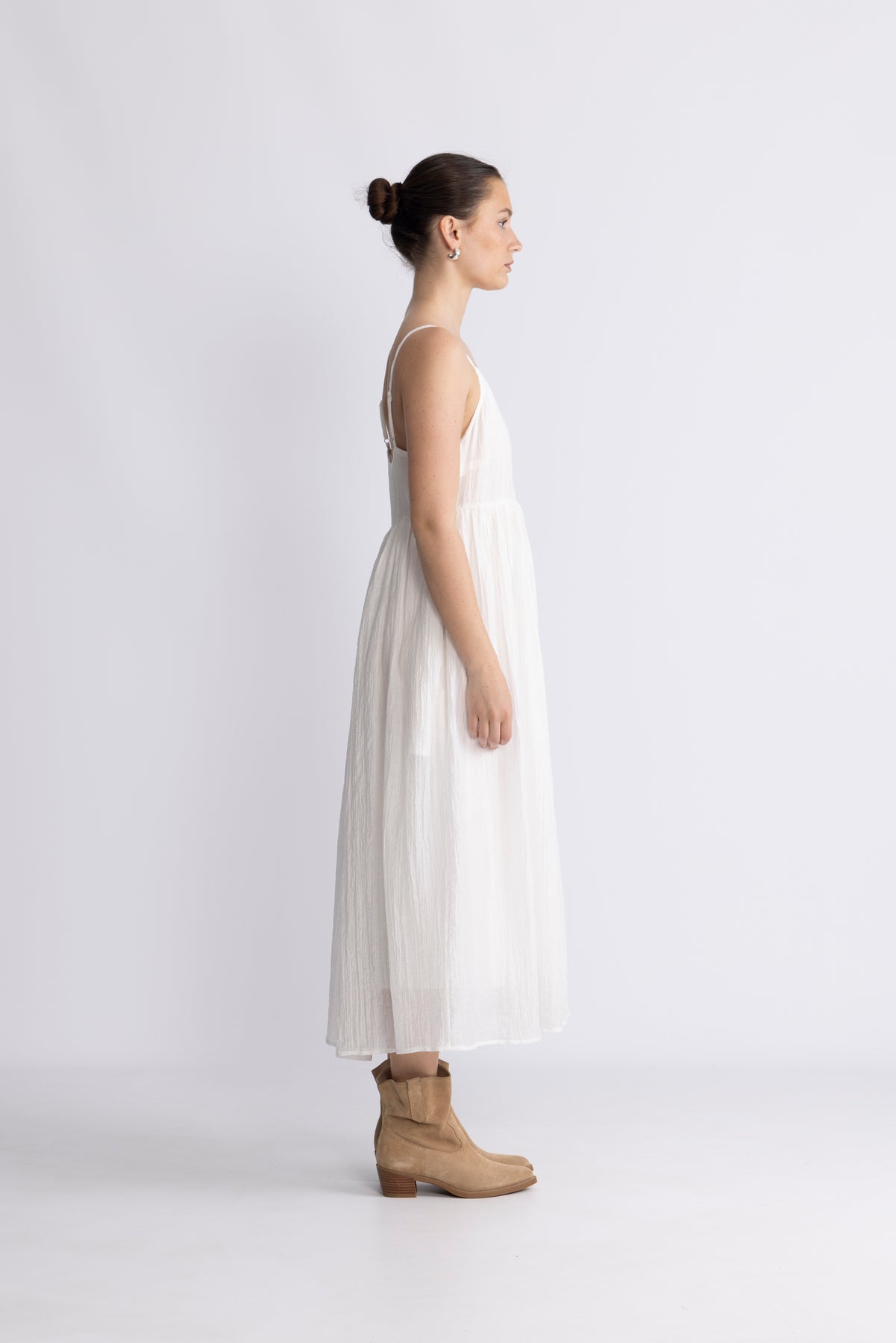 Amabel Strap Dress - Egret
