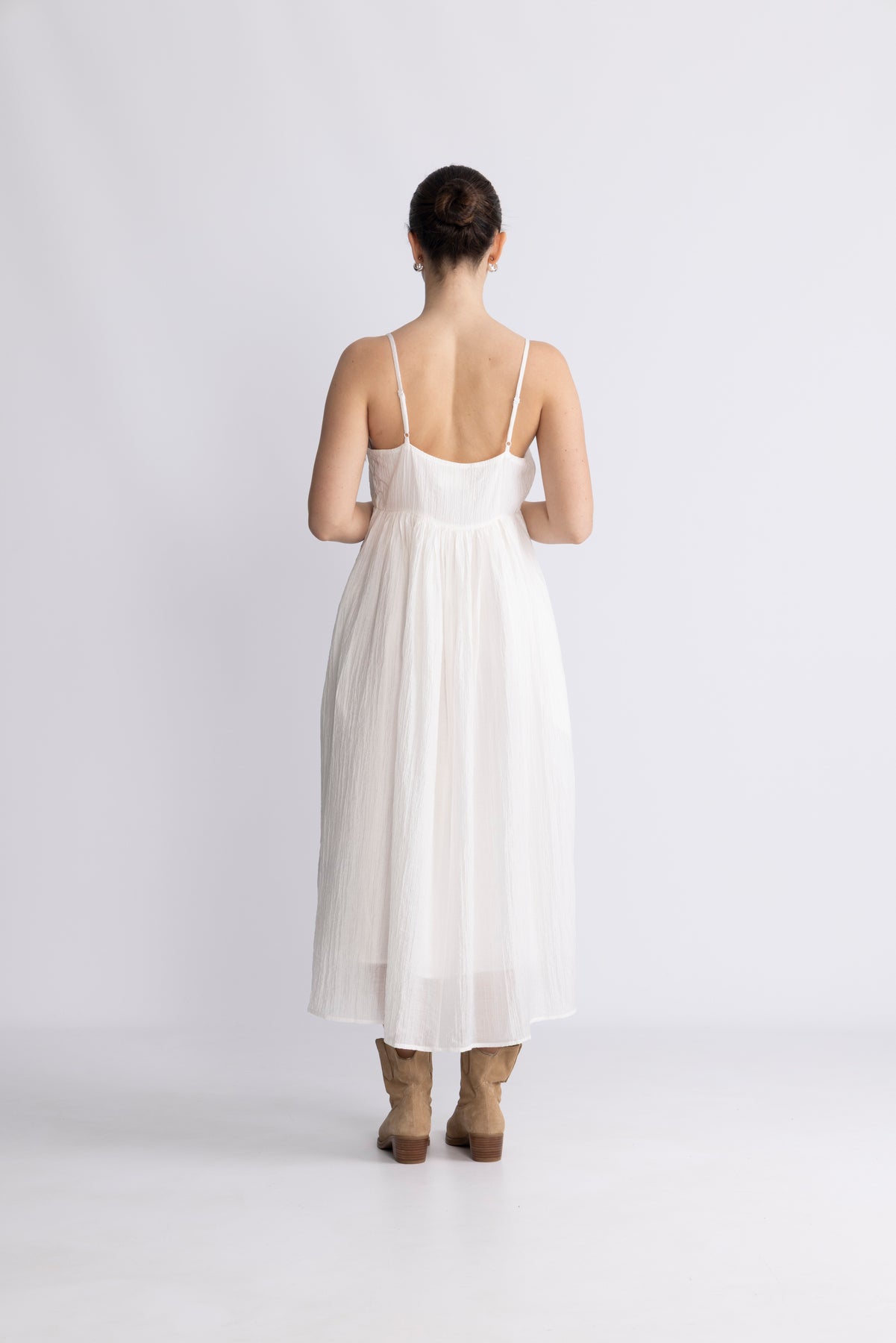 Amabel Strap Dress - Egret