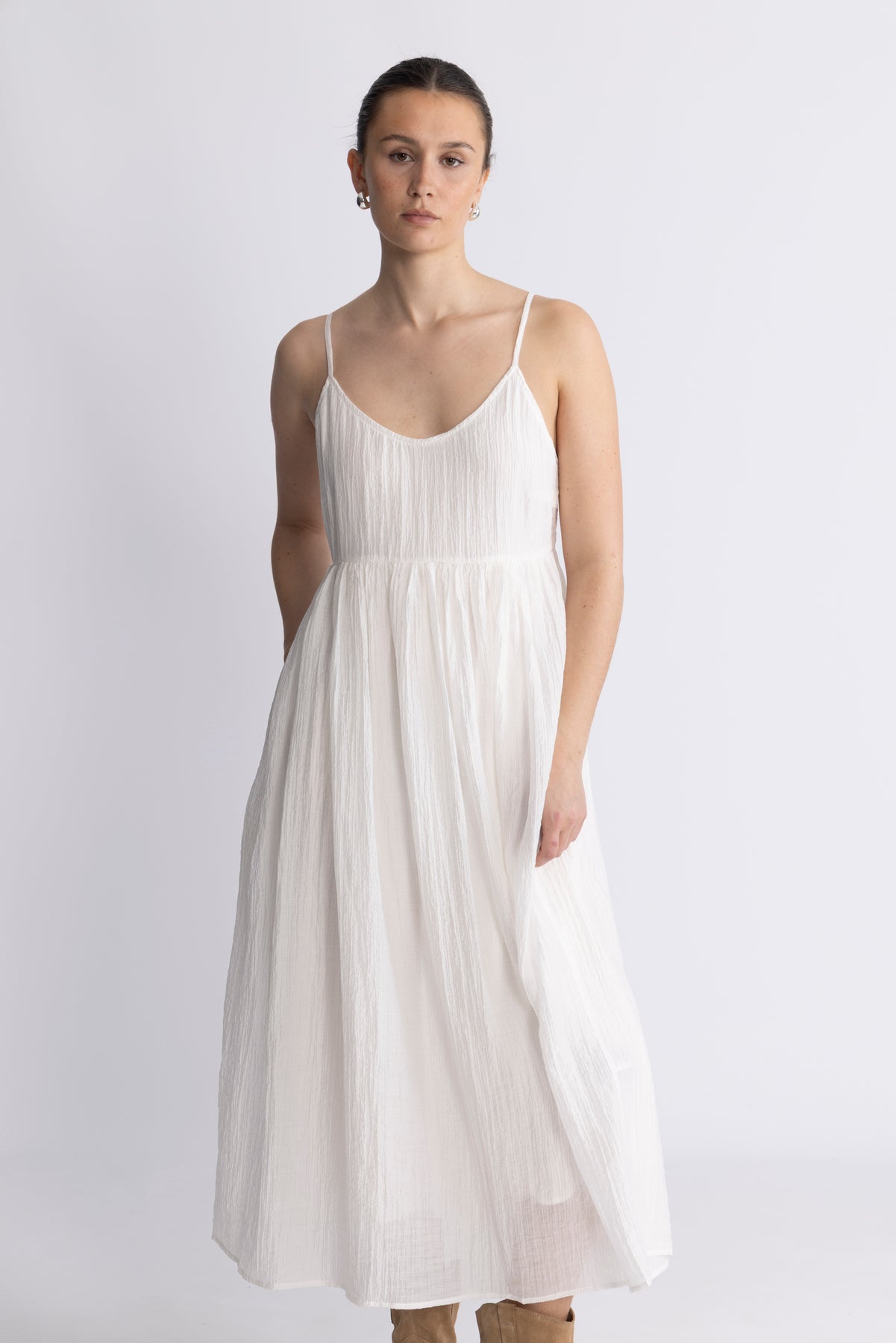 Amabel Strap Dress - Egret