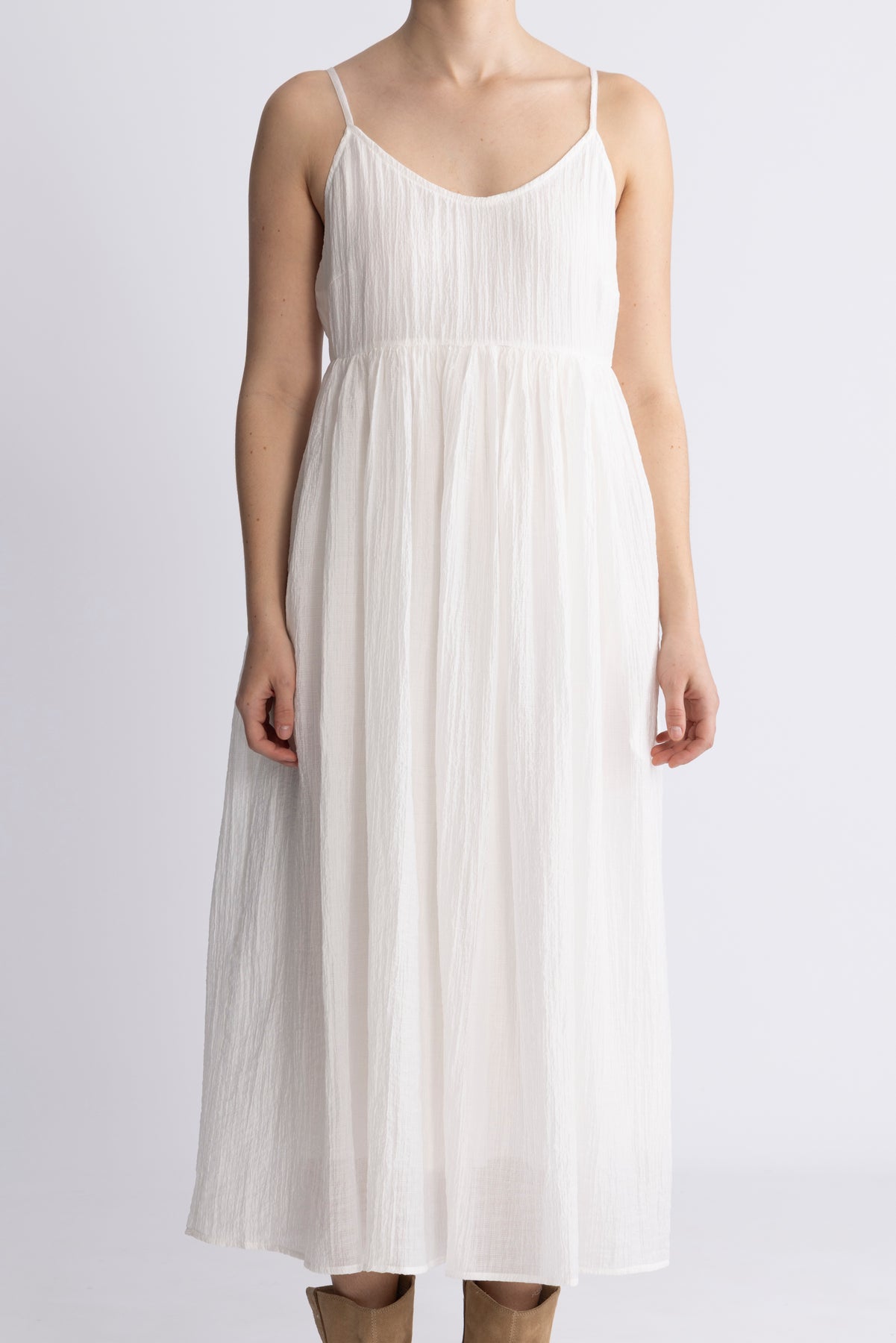 Amabel Strap Dress - Egret