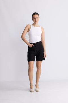 Maya Short Z - Black Linen