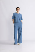 Prismcc Wide Pant - Denimblå