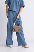 Suede Veg Iris Braid Bag - Porpoise Gray