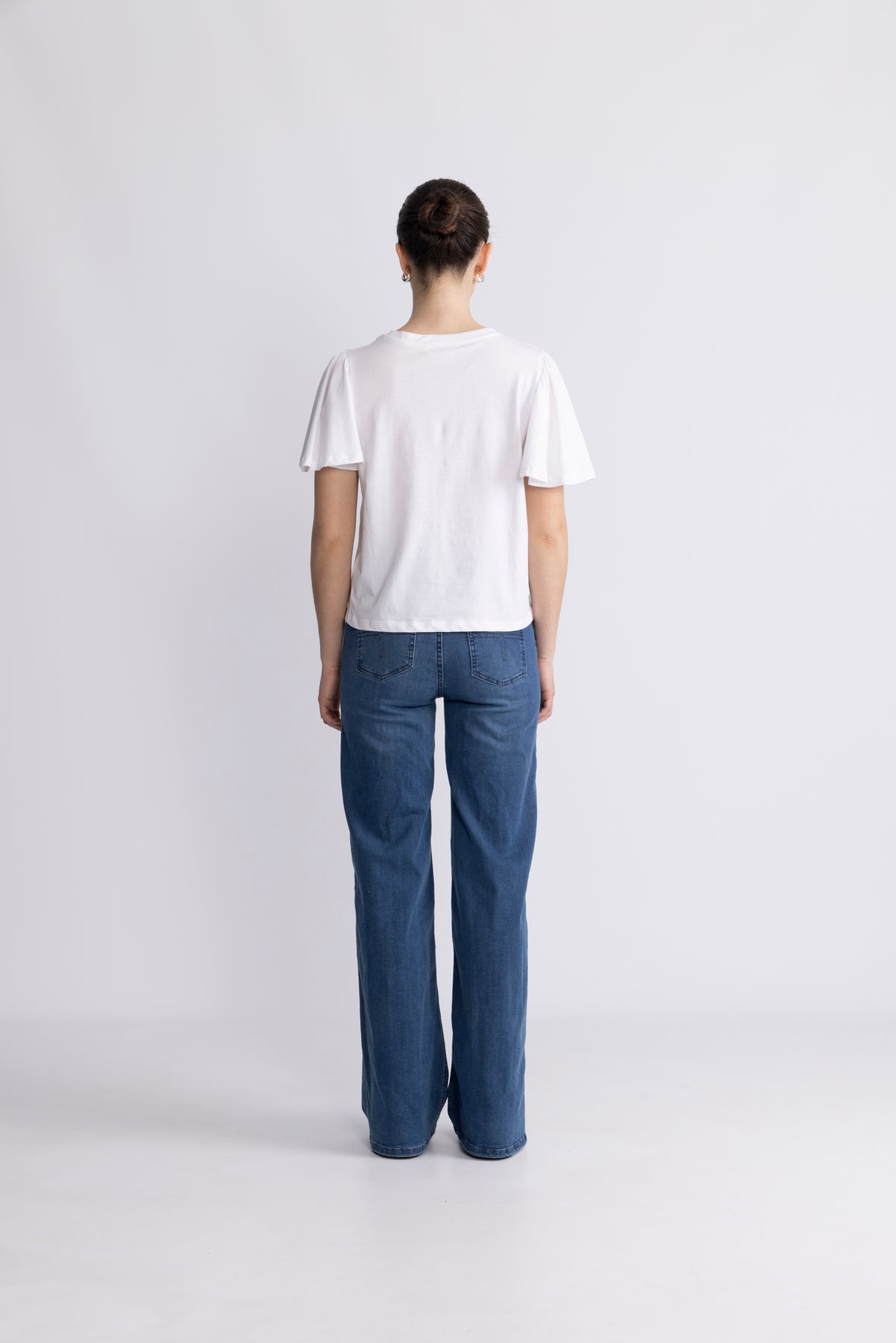 Beckie Organic Puff Tee - Bright White