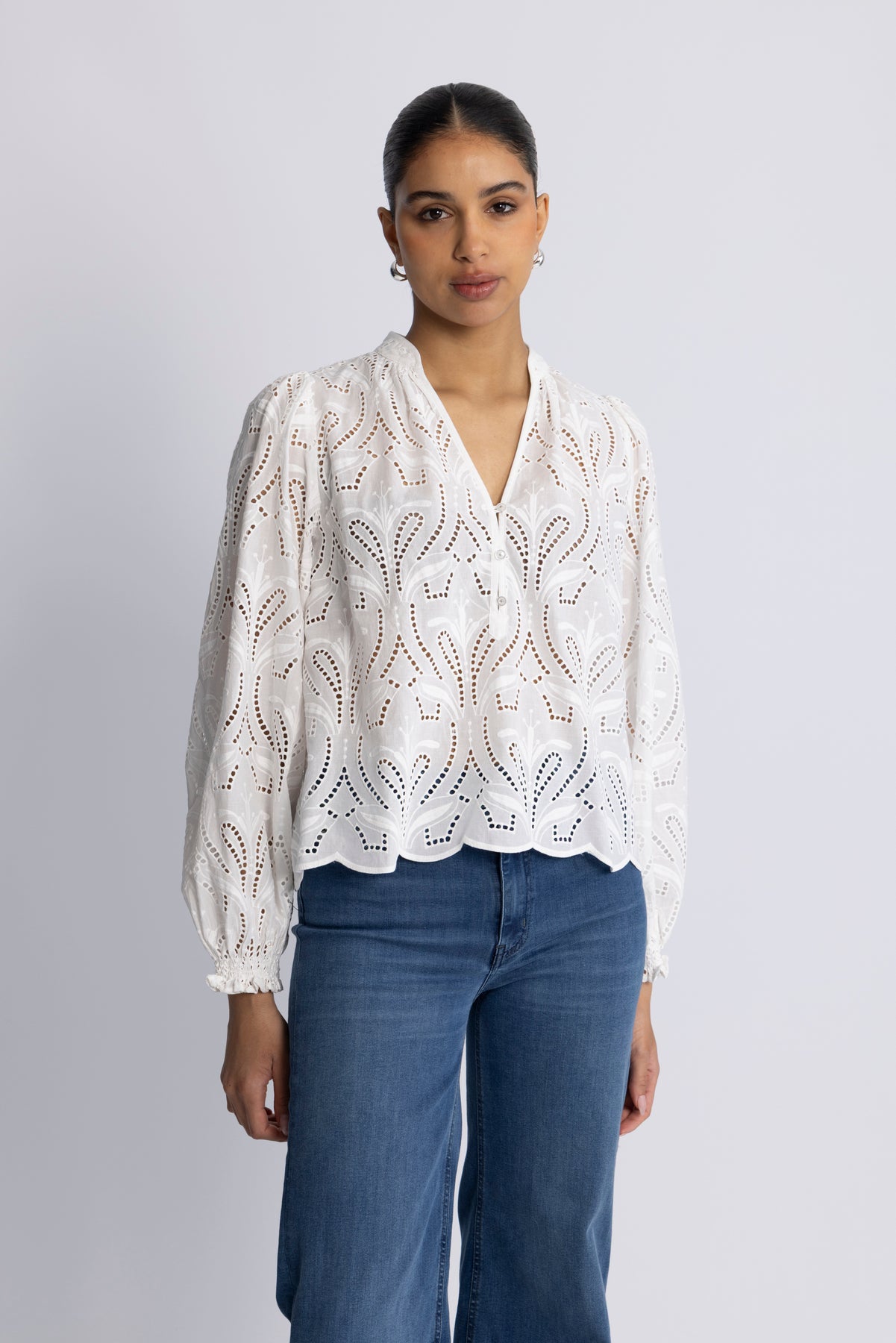 Tazzin Caza Blus - Vit
