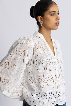 Tazzin Caza Blouse - White
