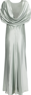 Louise Draped Back Maxiklänning - Sage