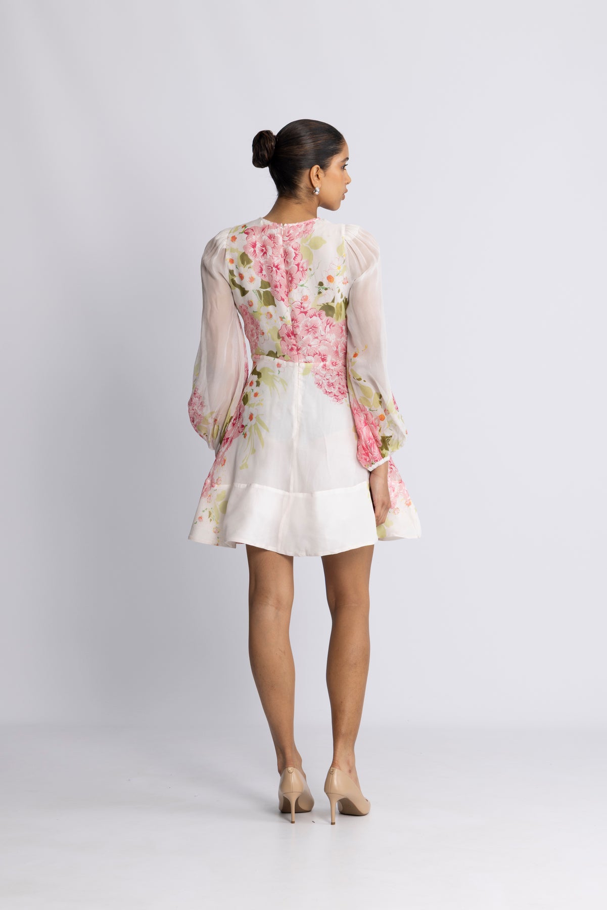 Organza Mini Dress - Cherry Bloom