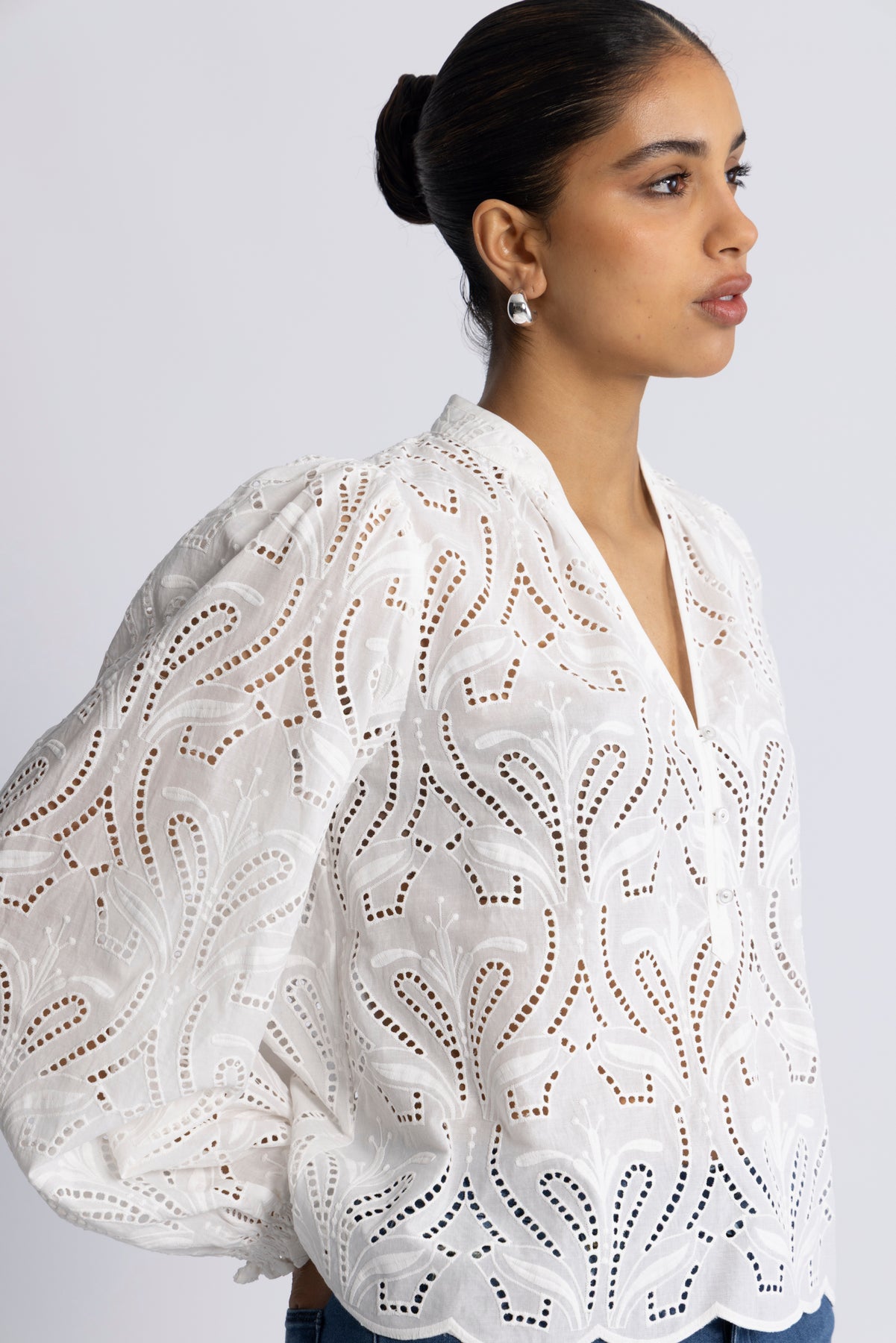 Tazzin Caza Blus - Vit