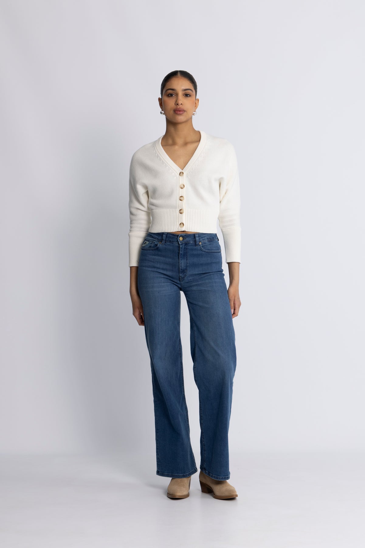 Àvora Cashmere Blend Cardigan - Offwhite