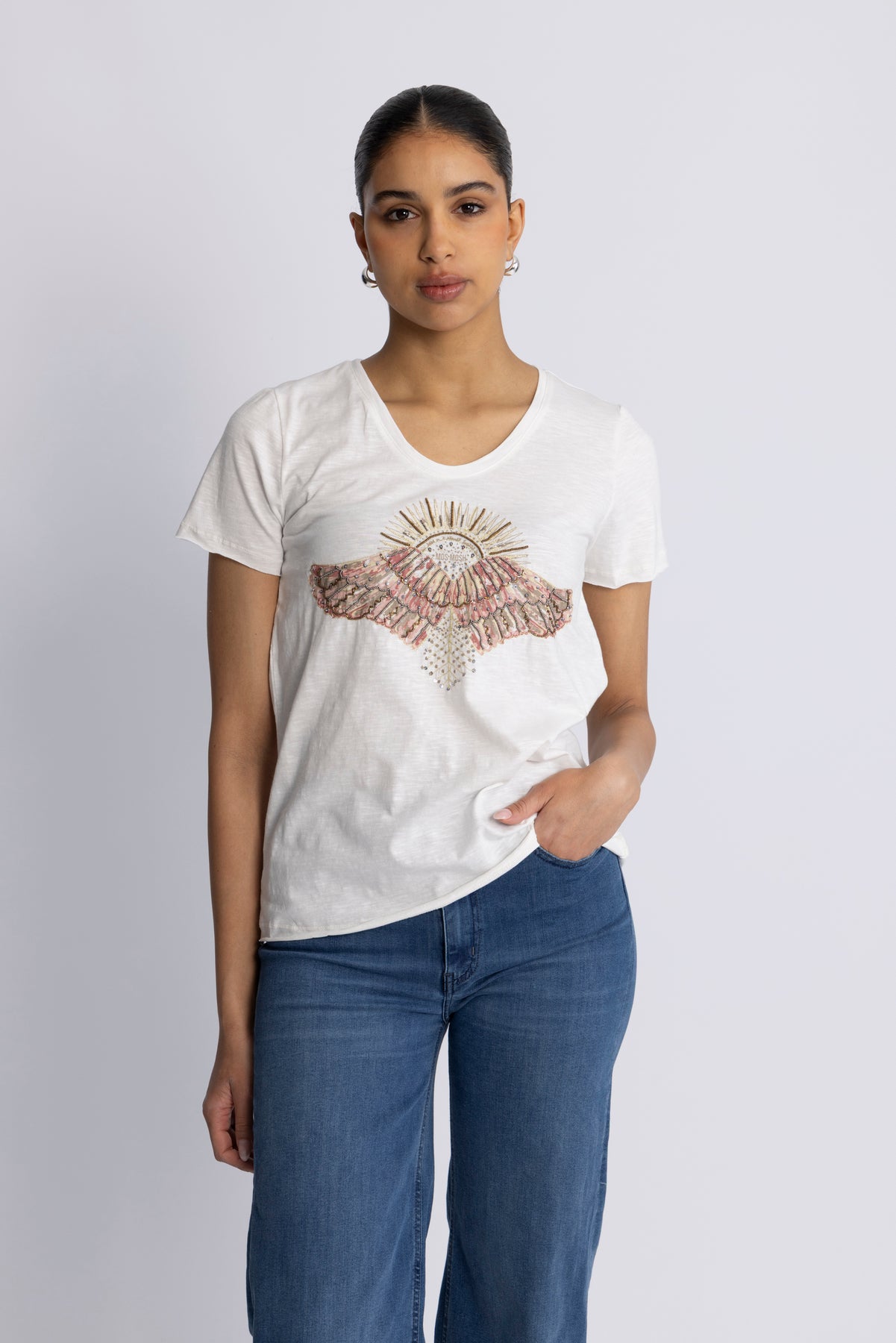 Nadine O-Ss Deco Tee - Powder Pink