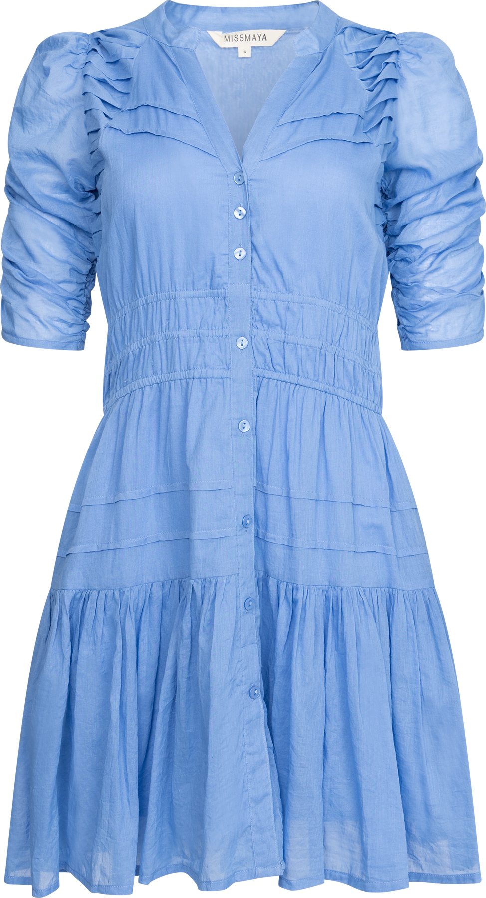 Fabienne Mini Dress - Blue Voille