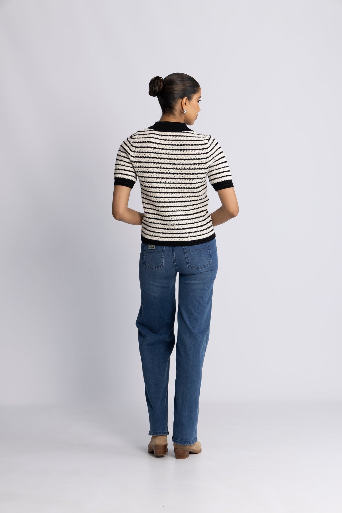 Charles Knit Blouse - Svart randig