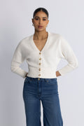 Àvora Cashmere Blend Cardigan - Offwhite