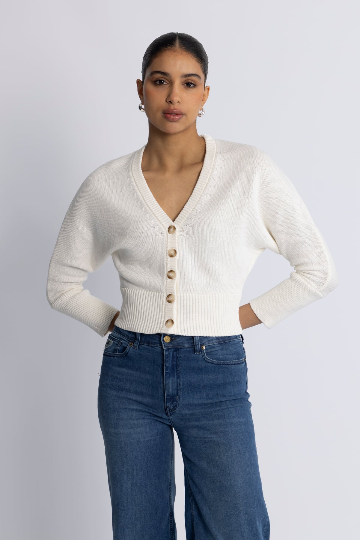 Àvora Cashmere Blend Cardigan - Offwhite