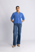 Kae SS Knit Kofta - Dove Blue