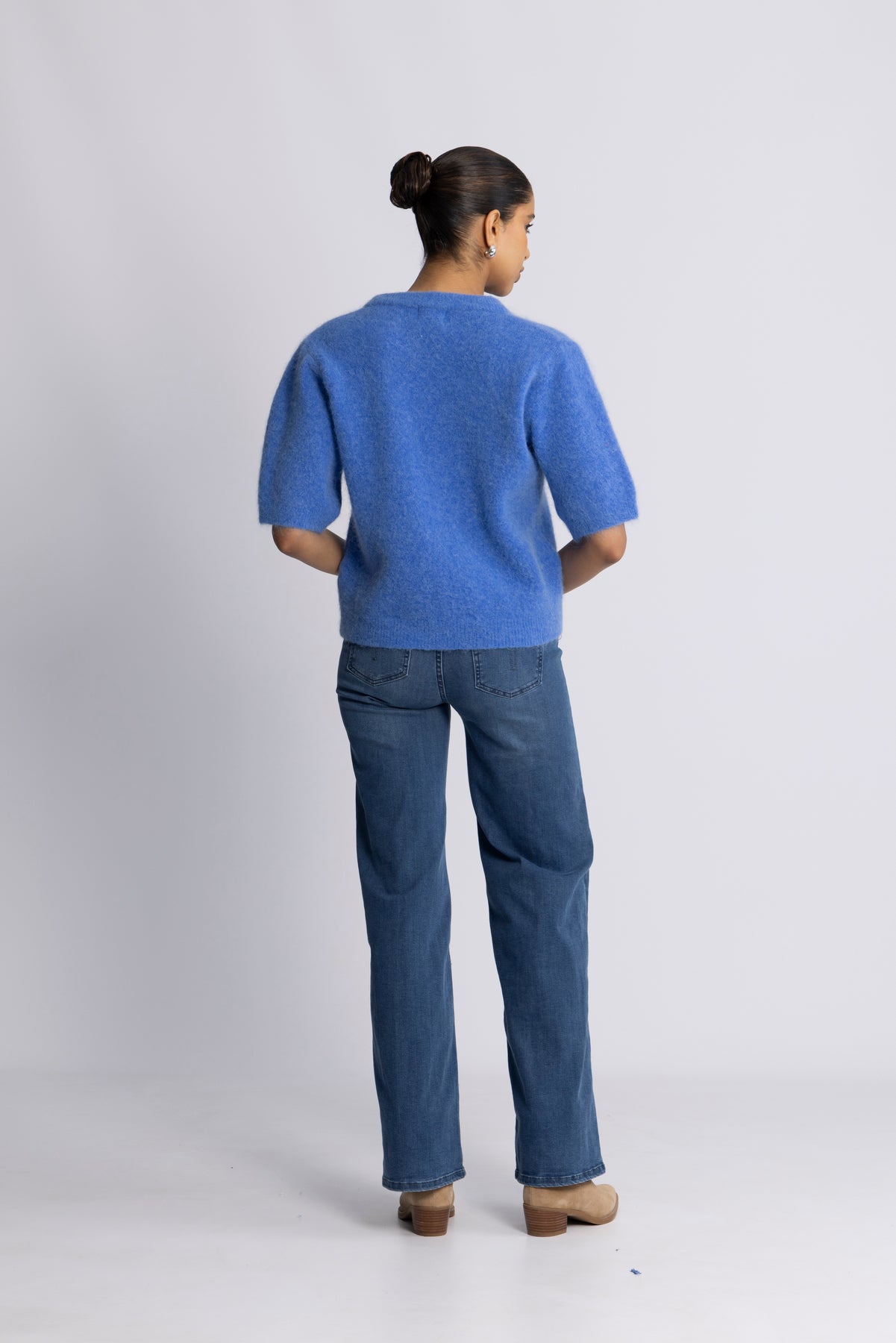 Kae SS Knit Kofta - Dove Blue