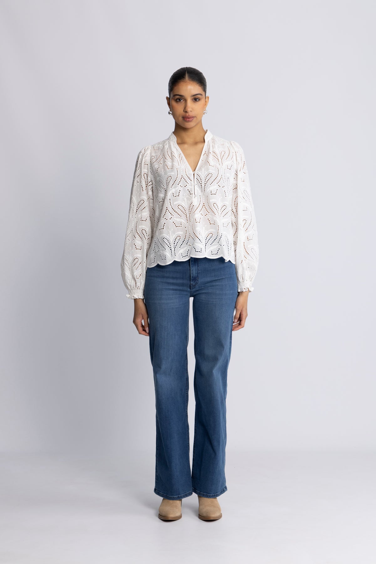 Tazzin Caza Blus - Vit