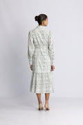 Yasvips Ls Long Shirt Dress - Iceberg Green Vips Print