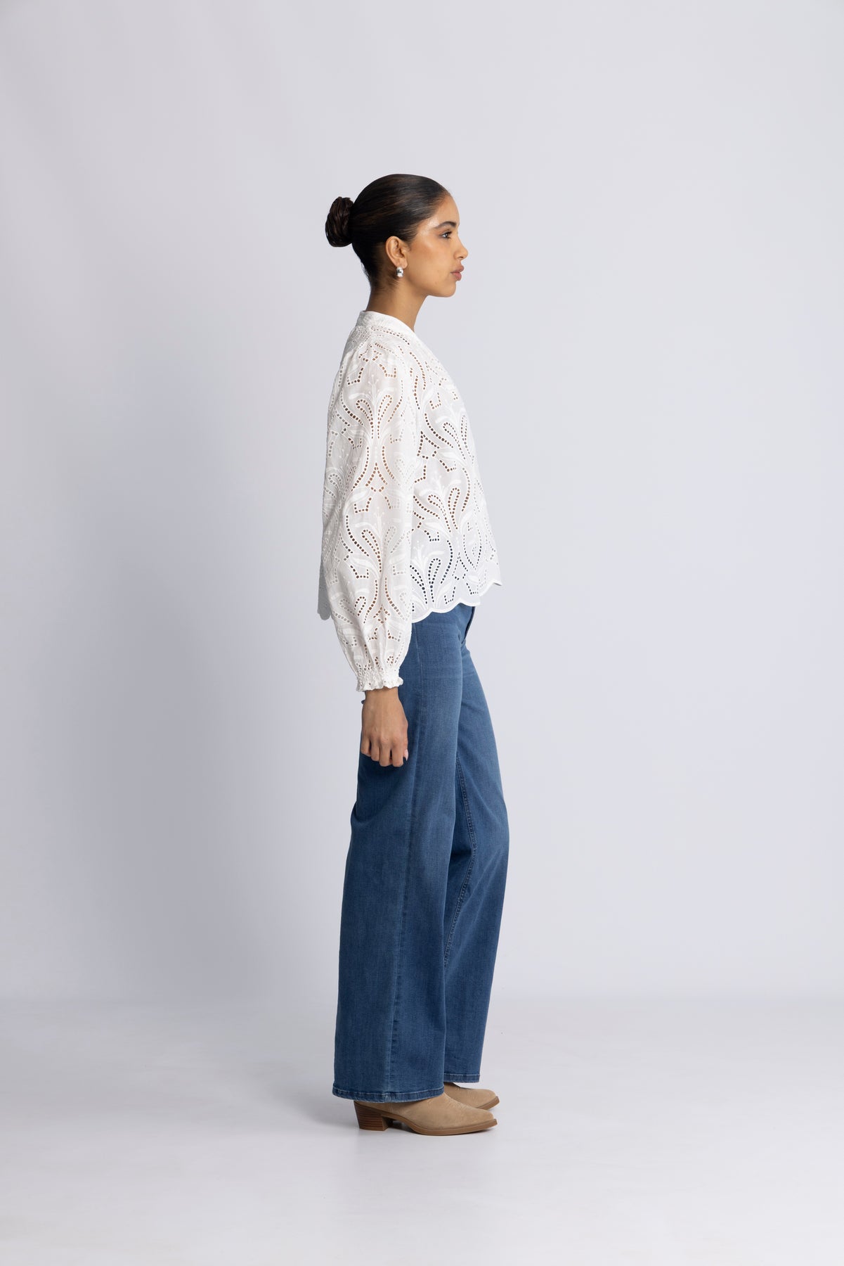 Tazzin Caza Blus - Vit