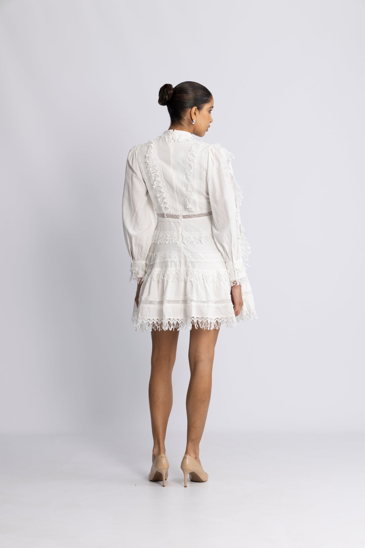 Silja LS Short Dress - Snow White
