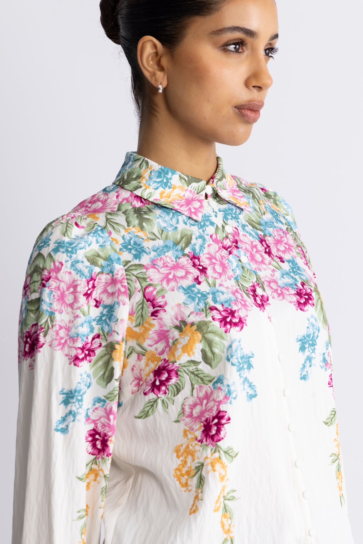 Yasrosie Ls Shirt - Birch Rosie Print