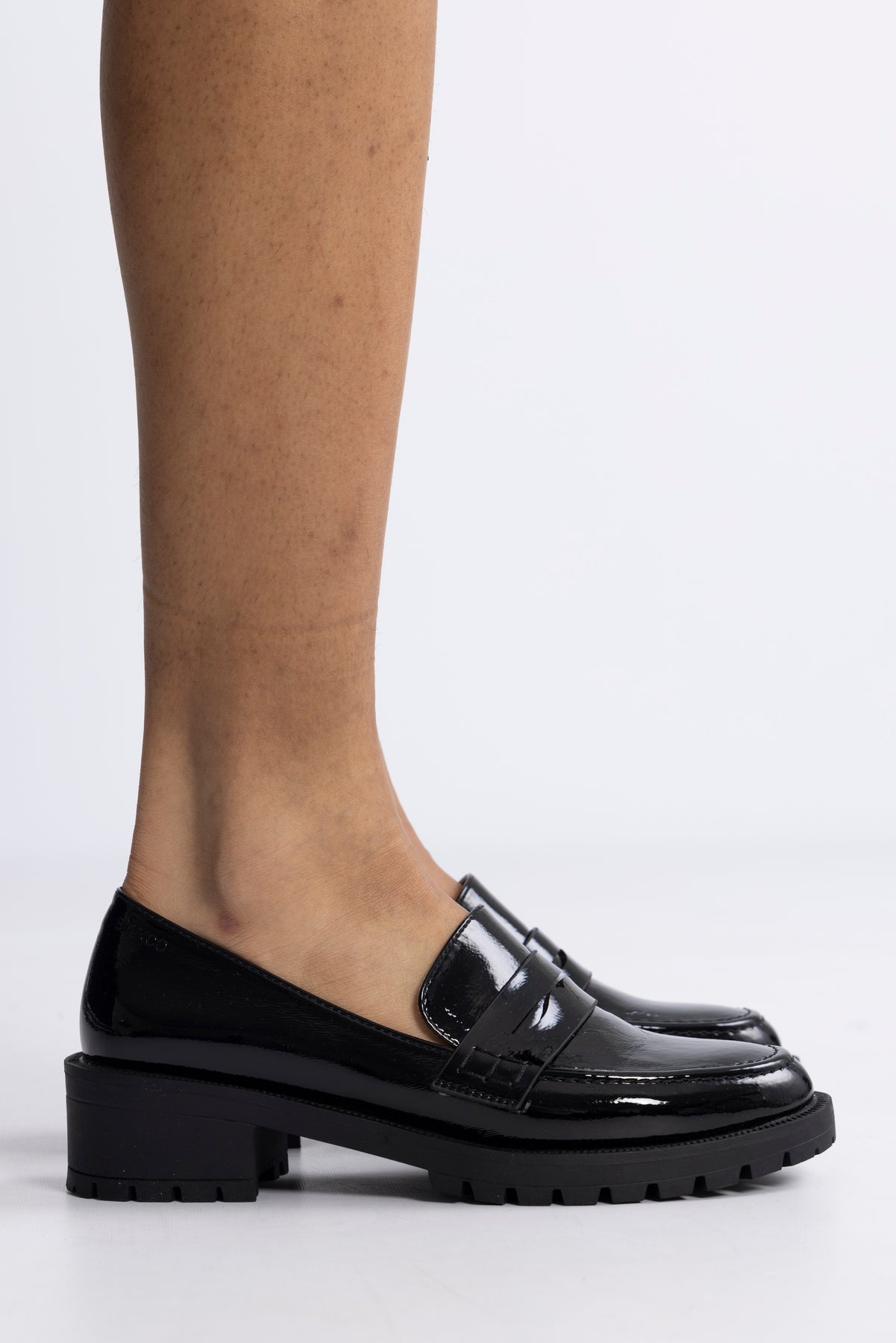 Biapearl Simple Penny Loafer Patent Aquarius - Svart