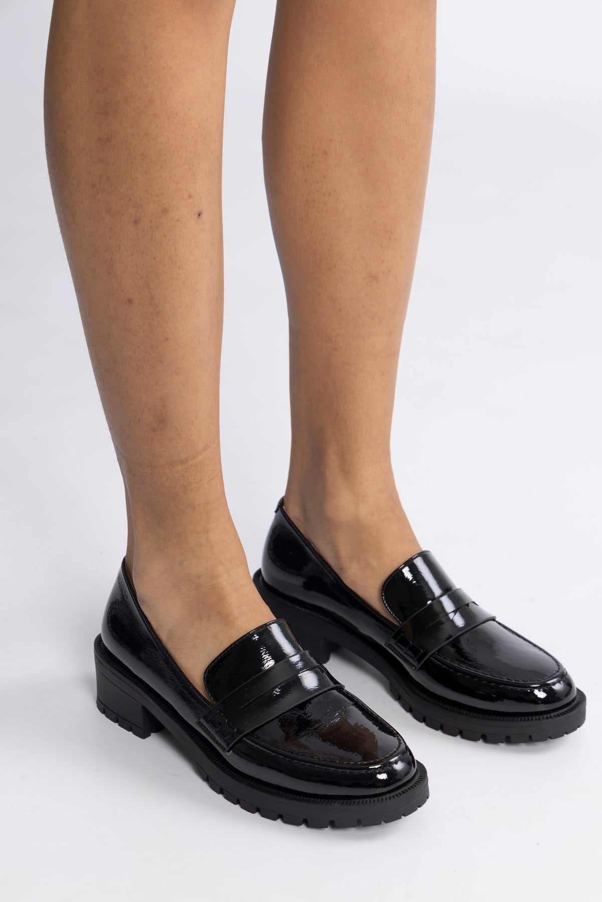 Biapearl Simple Penny Loafer Patent Aquarius - Svart
