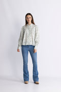 Yasvips Ls Skjorta - Iceberg Green Vips Print
