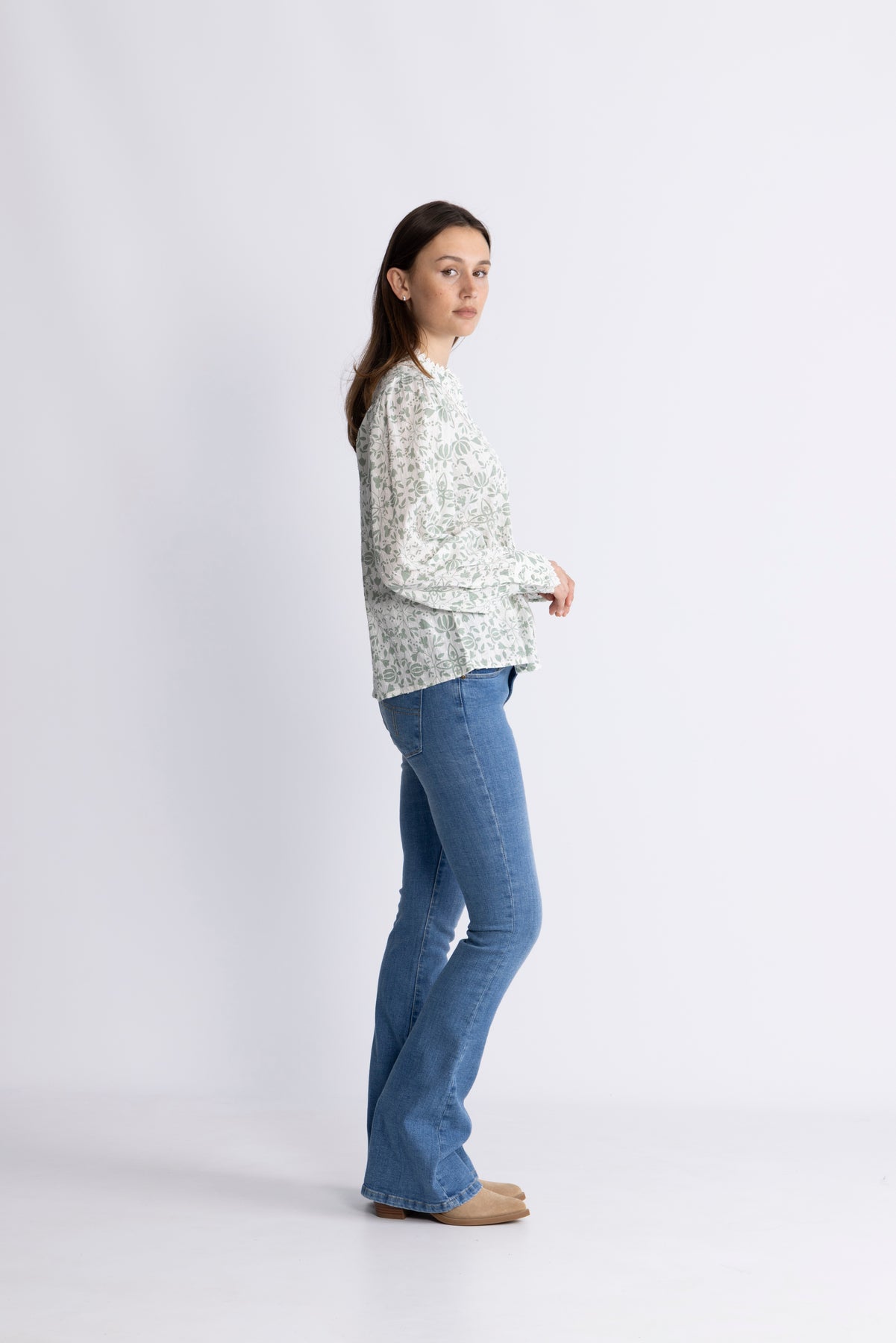 Yasvips Ls Skjorta - Iceberg Green Vips Print