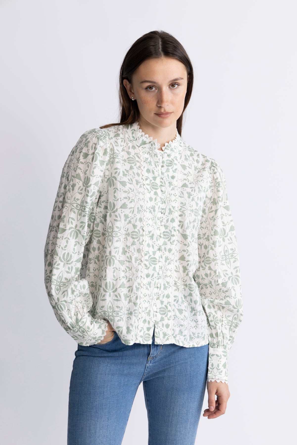 Yasvips Ls Skjorta - Iceberg Green Vips Print