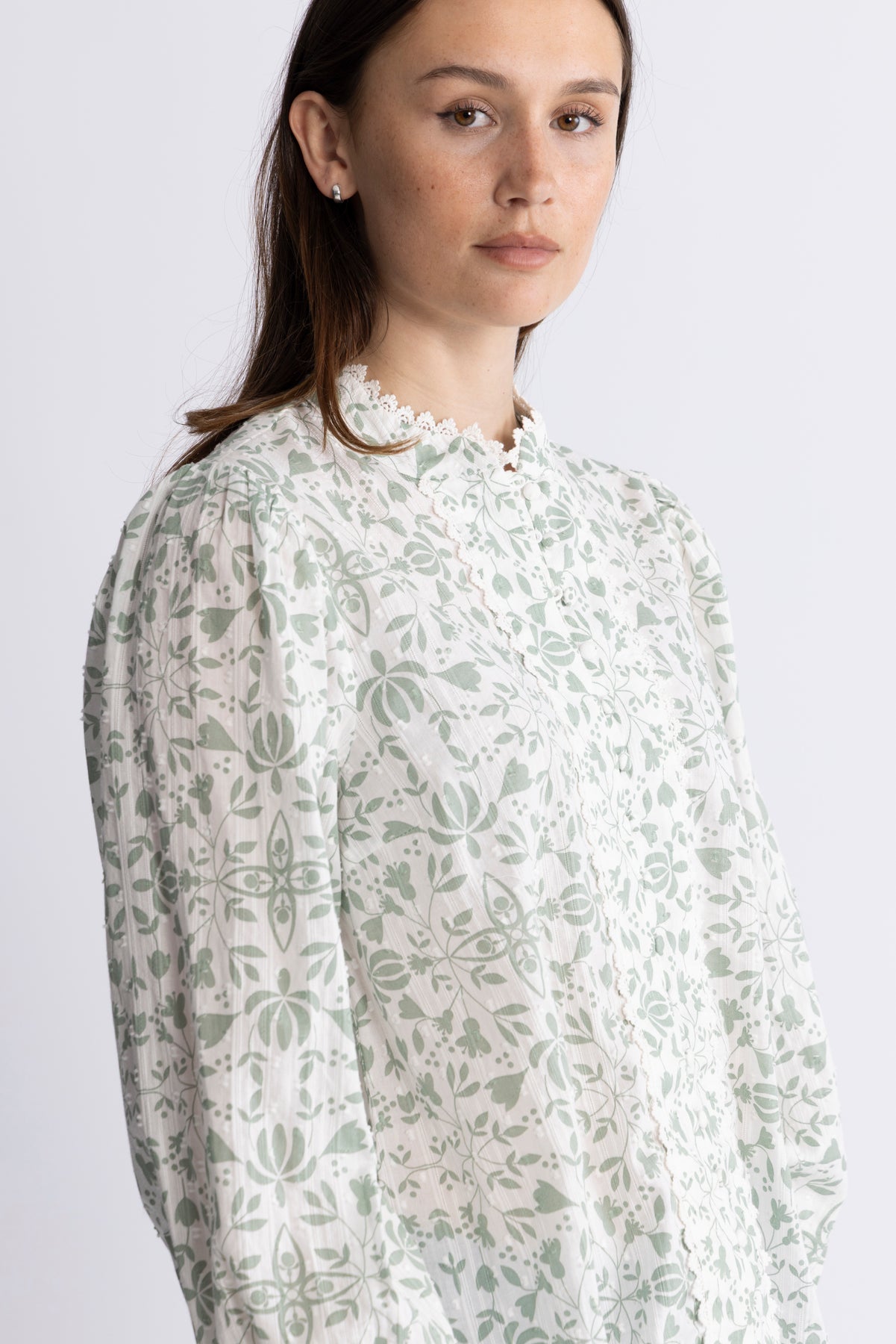 Yasvips Ls Skjorta - Iceberg Green Vips Print