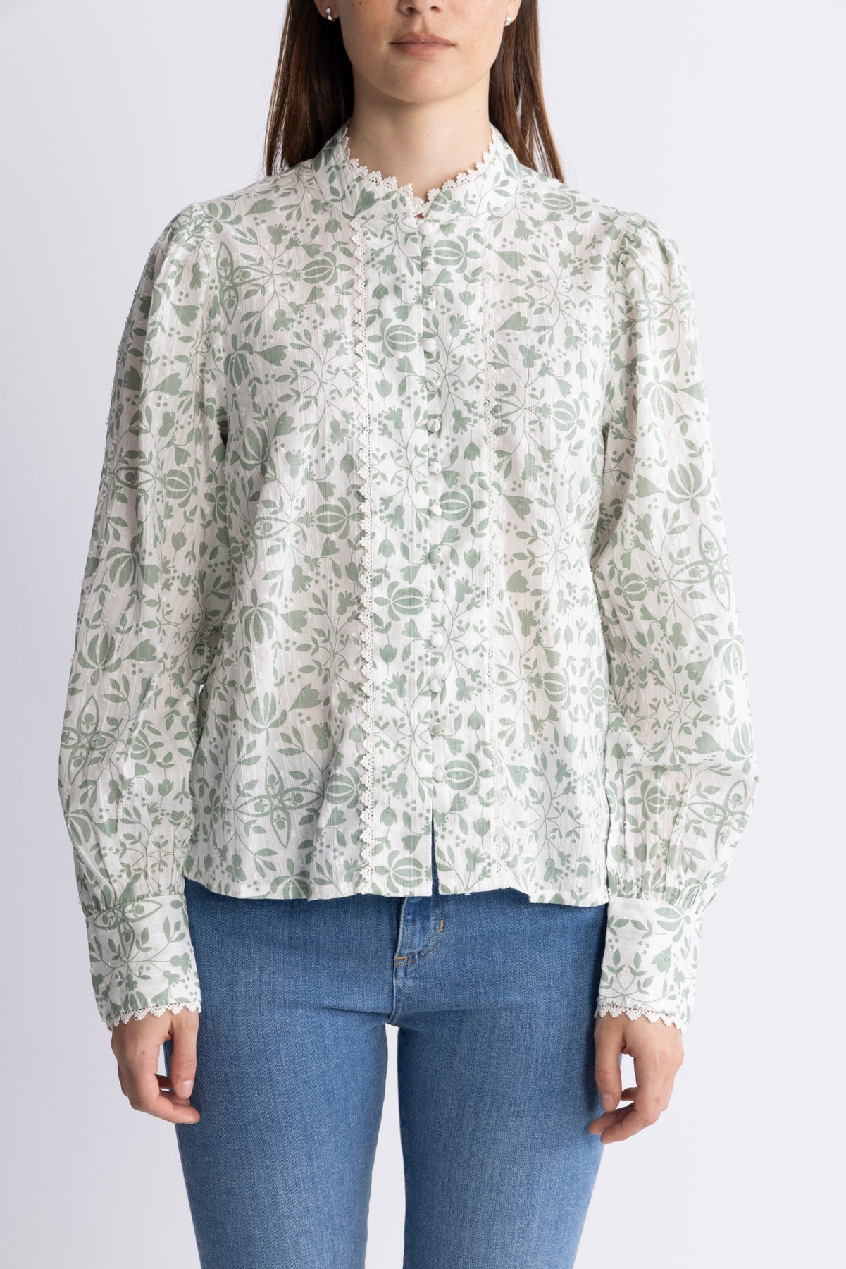 Yasvips Ls Skjorta - Iceberg Green Vips Print