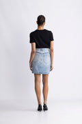 Bowiecc Block Kjol - Fade Denim