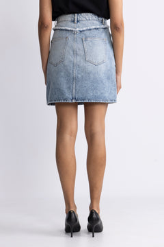 Bowiecc Block Skirt - Fade Denim