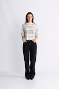 Jaxine Bahara Tee Stp - Turtledove Blk