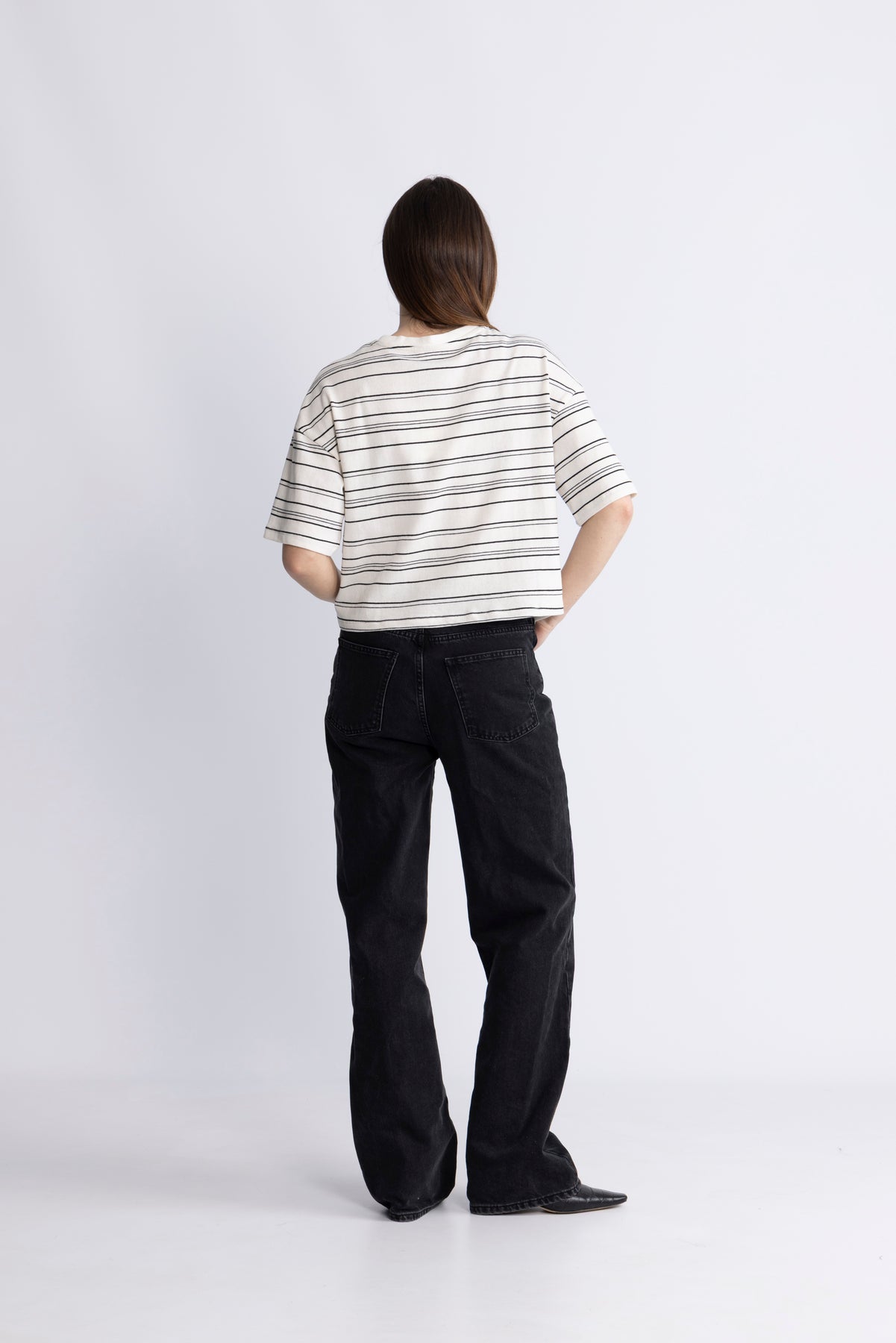 Jaxine Bahara Tee Stp - Turtledove Blk