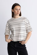 Jaxine Bahara Tee Stp - Turtledove Blk
