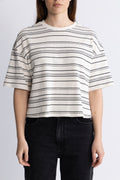 Jaxine Bahara Tee Stp - Turtledove Blk