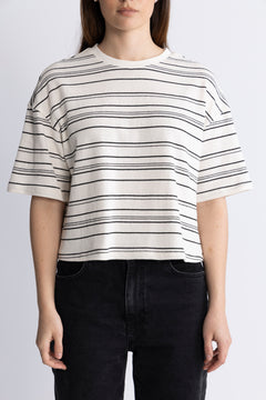 Jaxine Bahara Tee Stp - Turtledove Blk