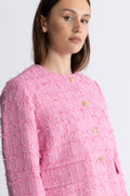 CalaCC Check Boucle Jacka - Candyfloss